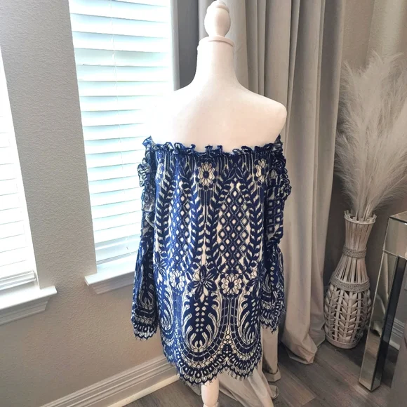 NWT Red Carter Blue Mini Dress/Swim Coverup - Picture 6 of 9